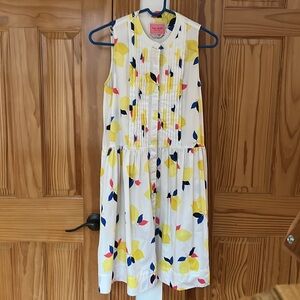 Kate Spade Lemon Zest Drop Waist Pleated Skirt Dress